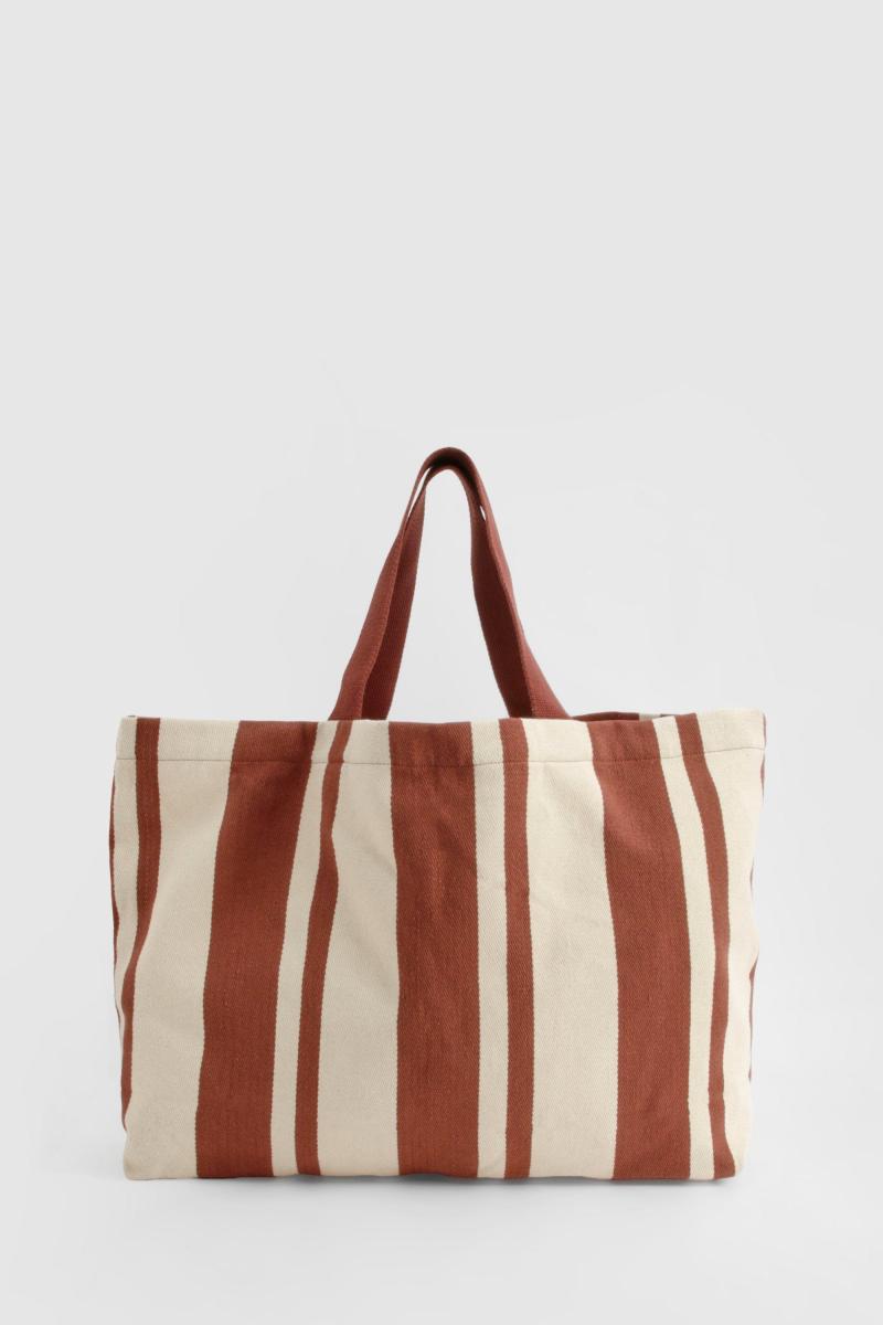 Велика полотняна сумка в смужку
