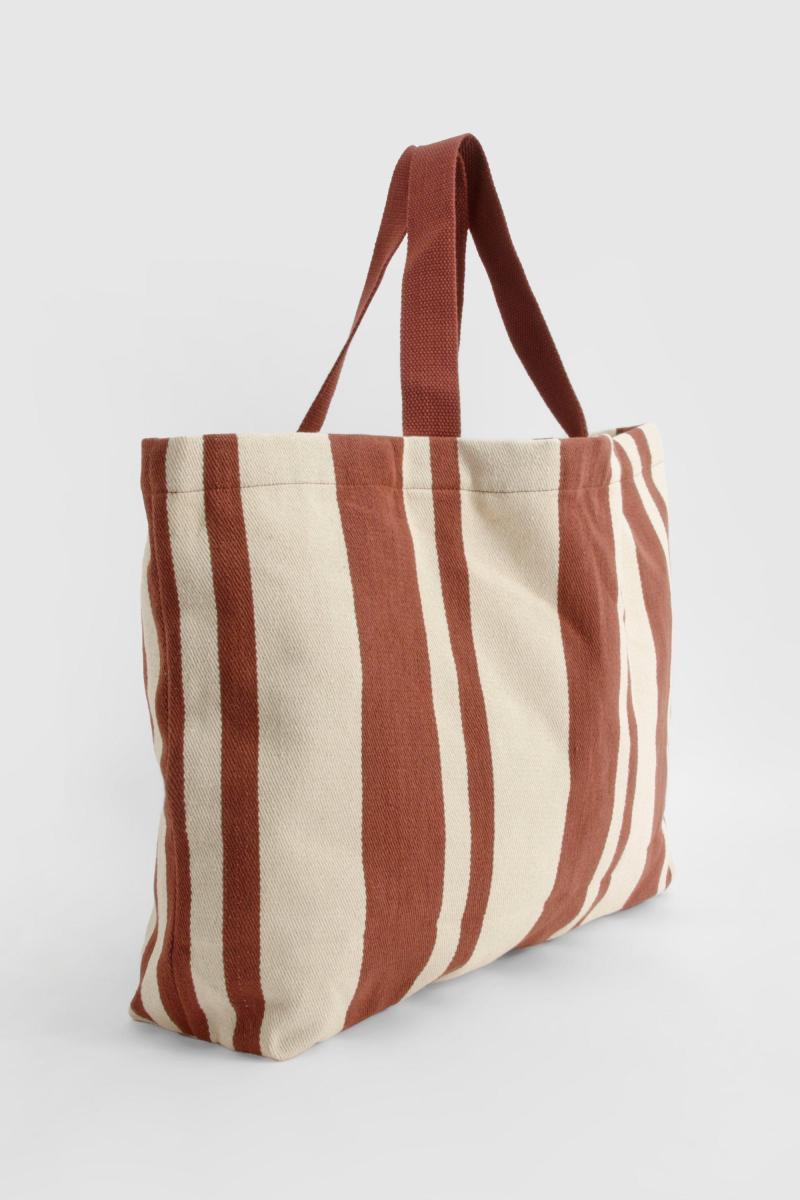 Велика полотняна сумка в смужку