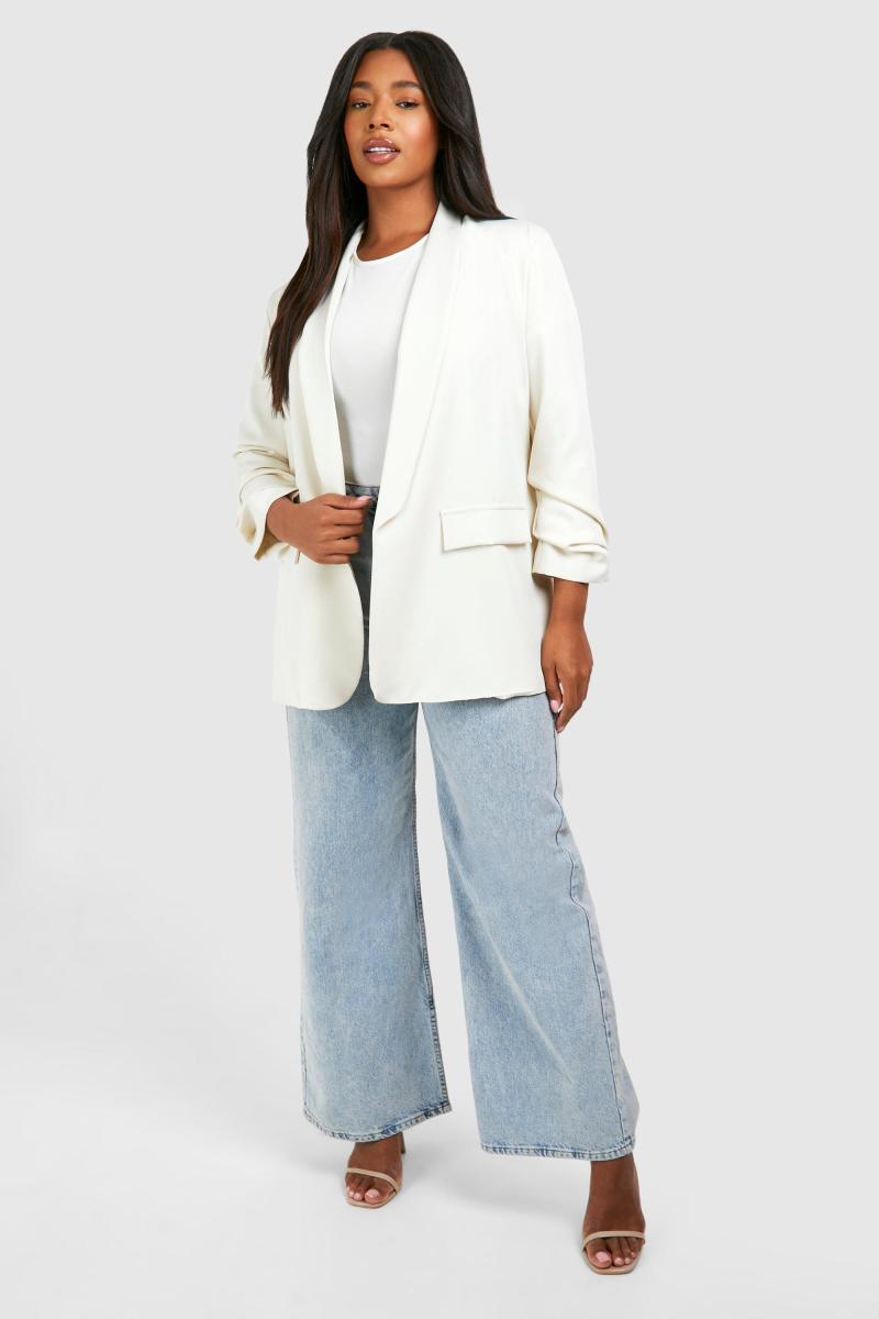 Плюс піджак із складеними рукавами та лацканами