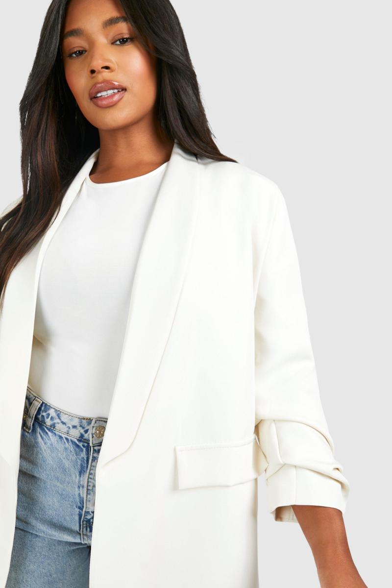 Плюс піджак із складеними рукавами та лацканами