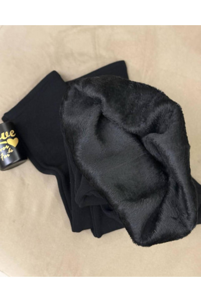 Чорні лосини з хутром Чорні лосини з хутром