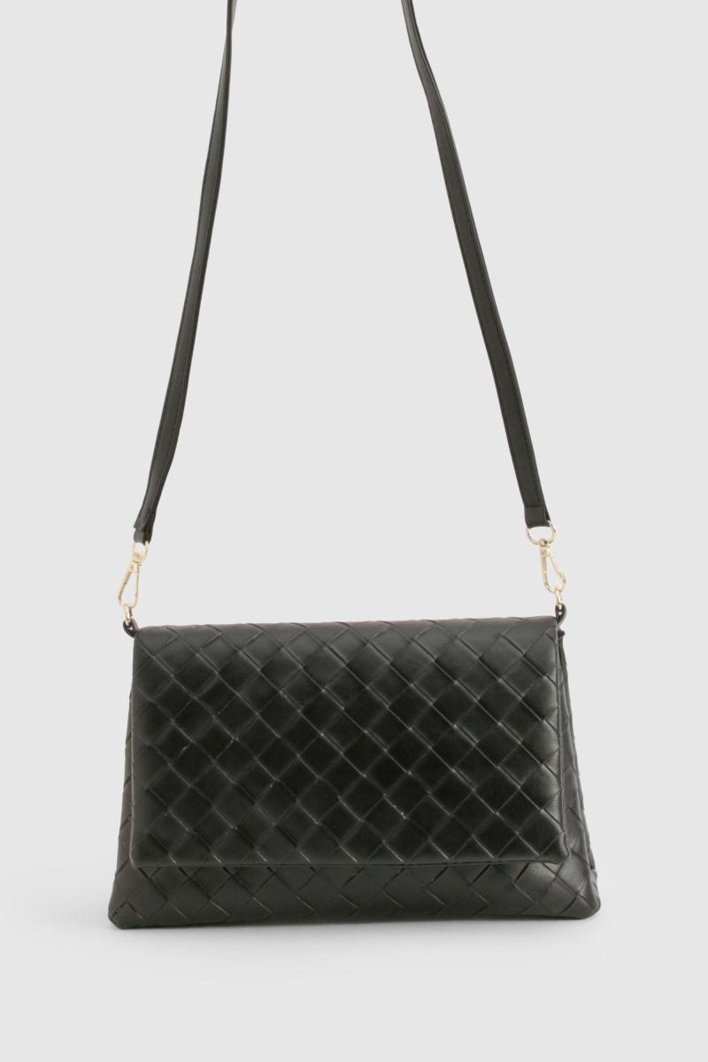 Плетена шкіряна сумка через плече