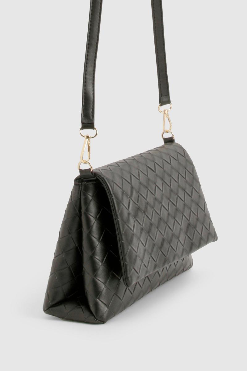 Плетена шкіряна сумка через плече