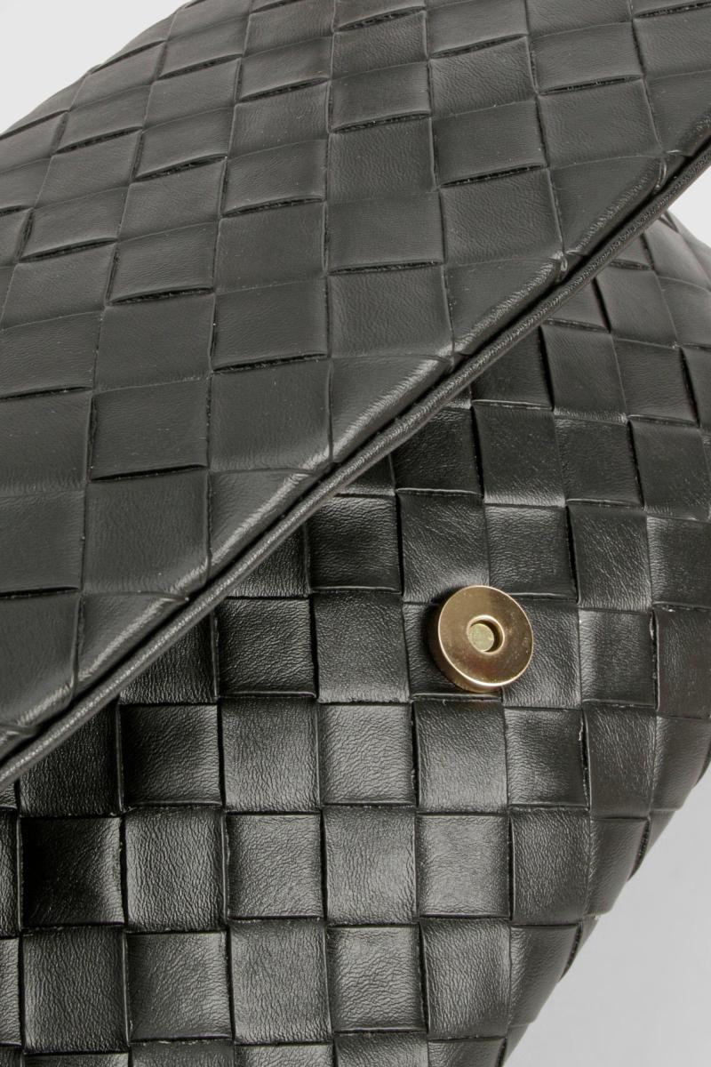 Плетена шкіряна сумка через плече