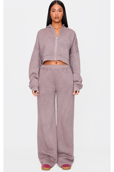 Високі коричневі широкі джоггери на шнурках Високі коричневі широкі джоггери на шнурках