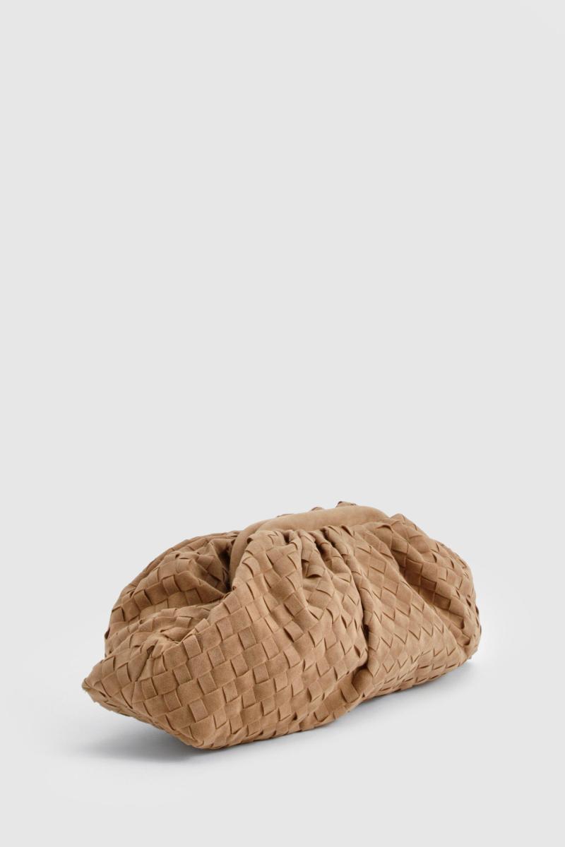 Плетена сумка-клатч зі штучної замші