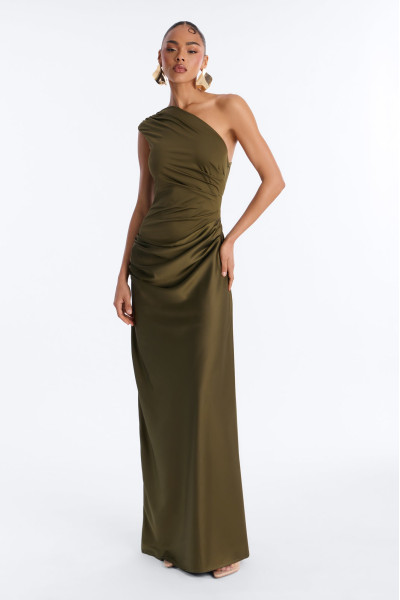 Атласна максі-сукня 