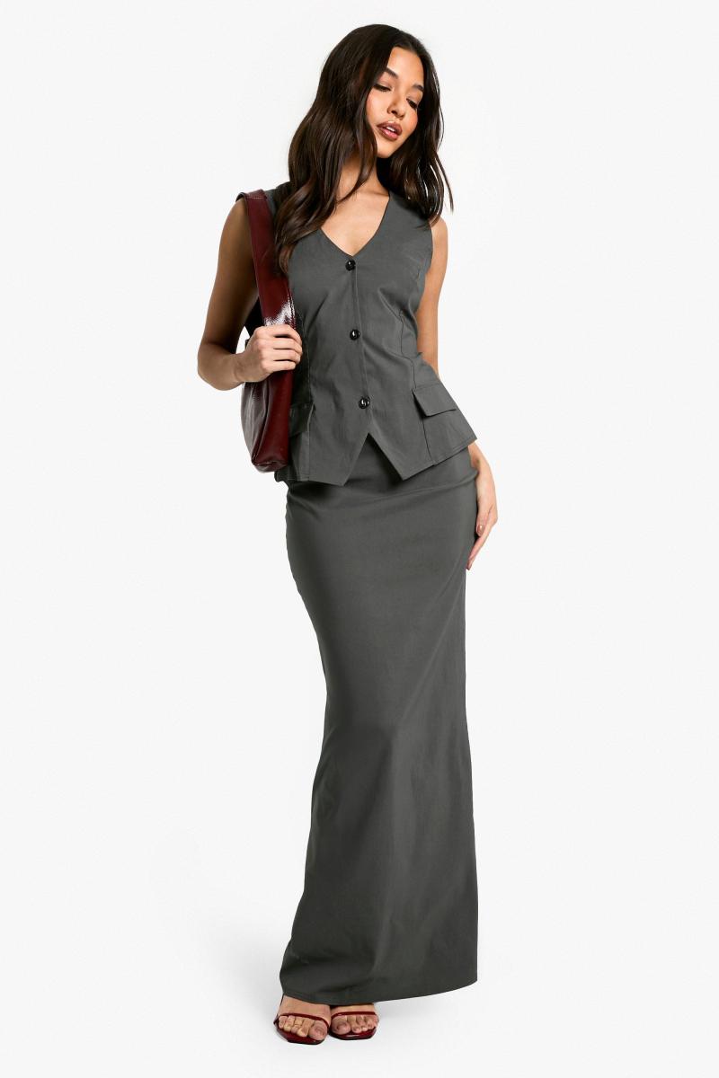 Сукня-максі з бенгальським глибоким жилетом