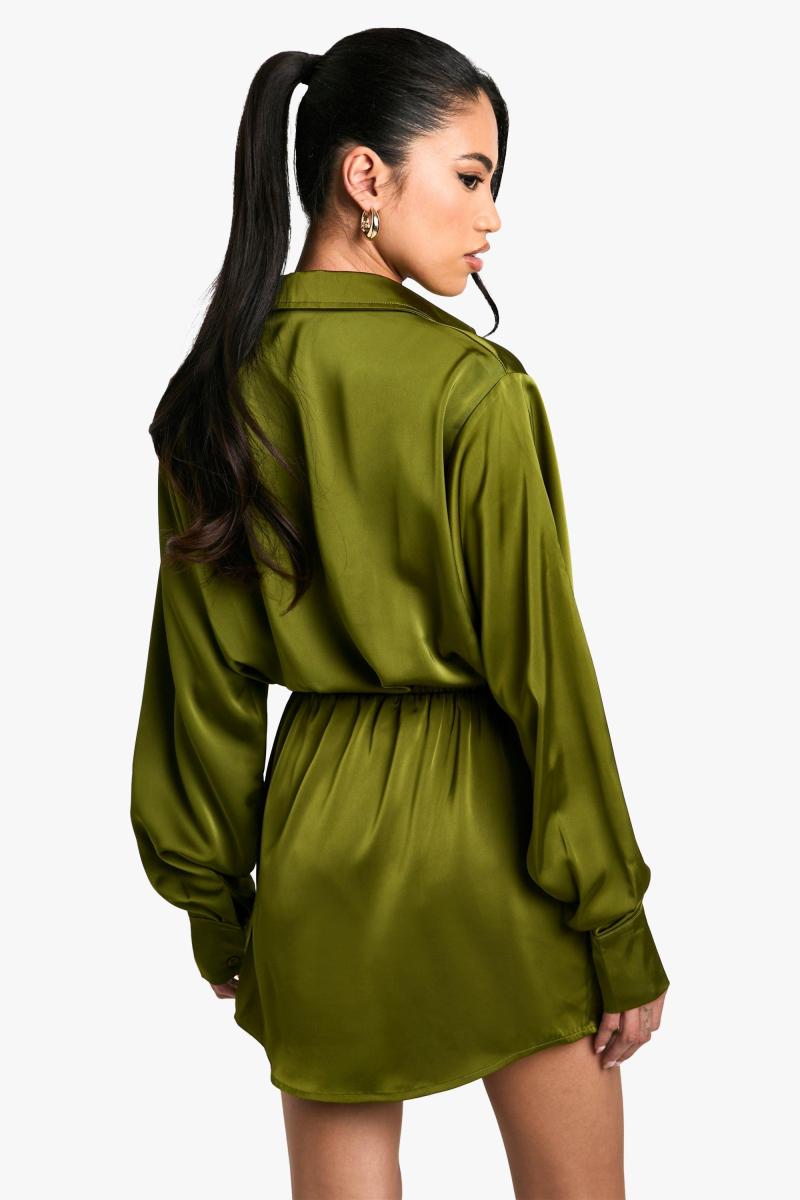 Міні -сукня атласної сорочки