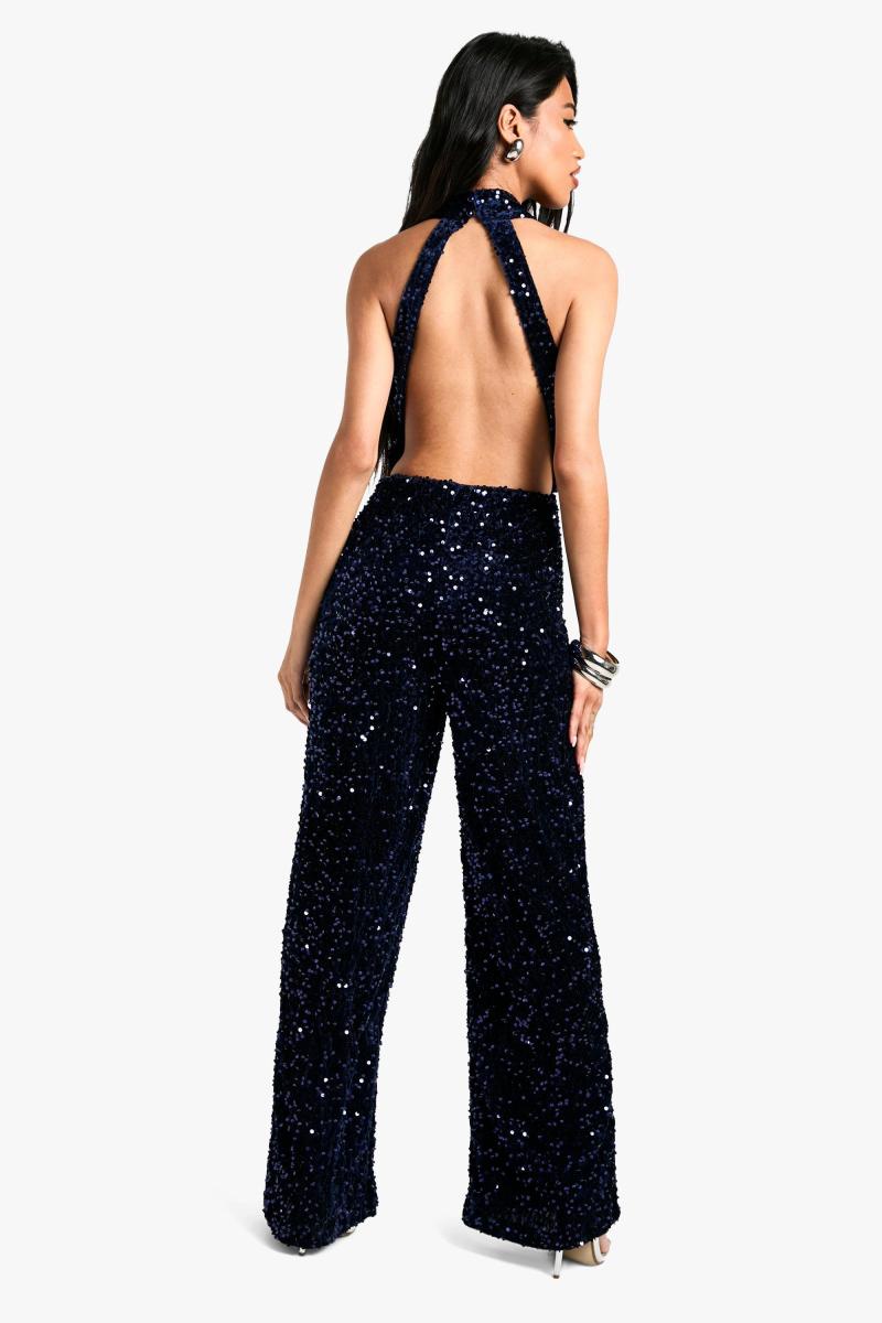 Оксамитовий комбінезон з паєтками