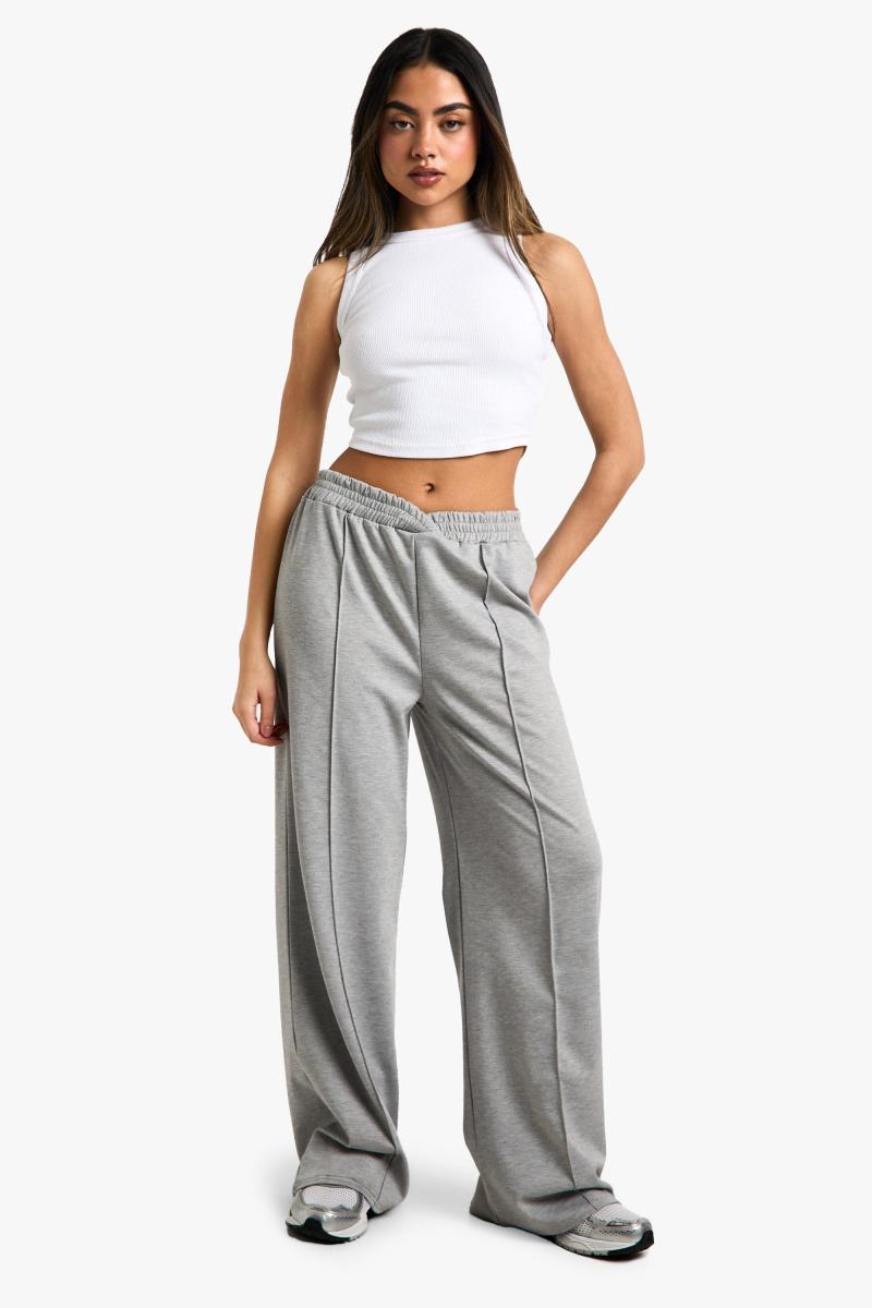 Широкі брюки з понте з перехрестом