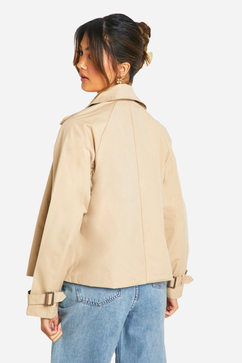 Коротке траншейне пальто