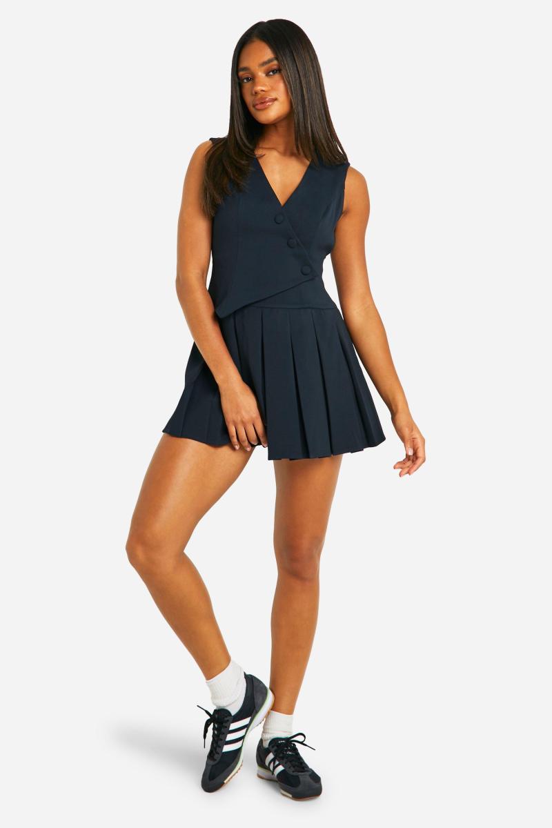 Жилет плісирований комбінезон