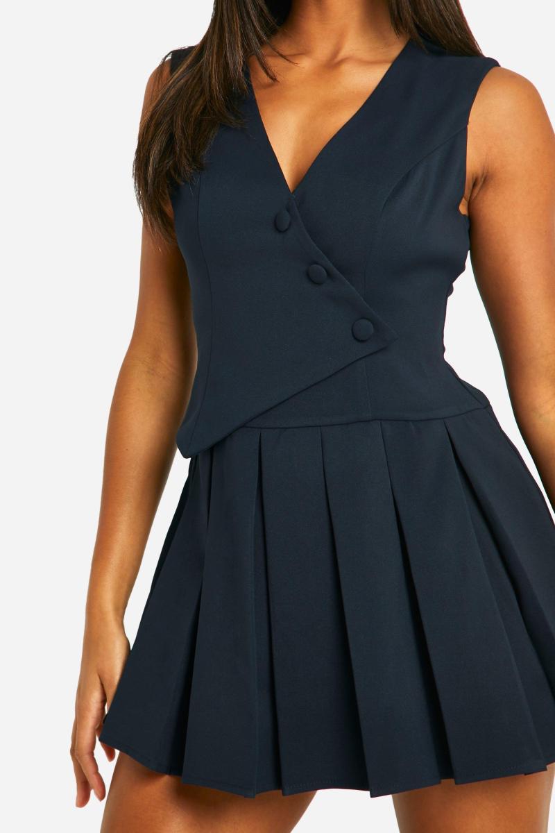 Жилет плісирований комбінезон