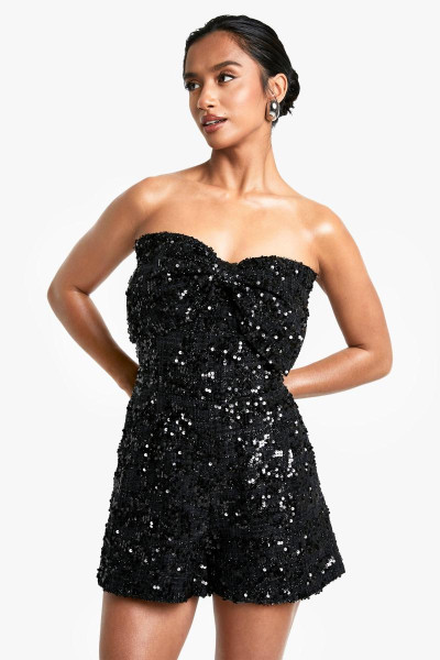 Маленький комбінезон з паєтками та бантом з букле Маленький комбінезон з паєтками та бантом з букле