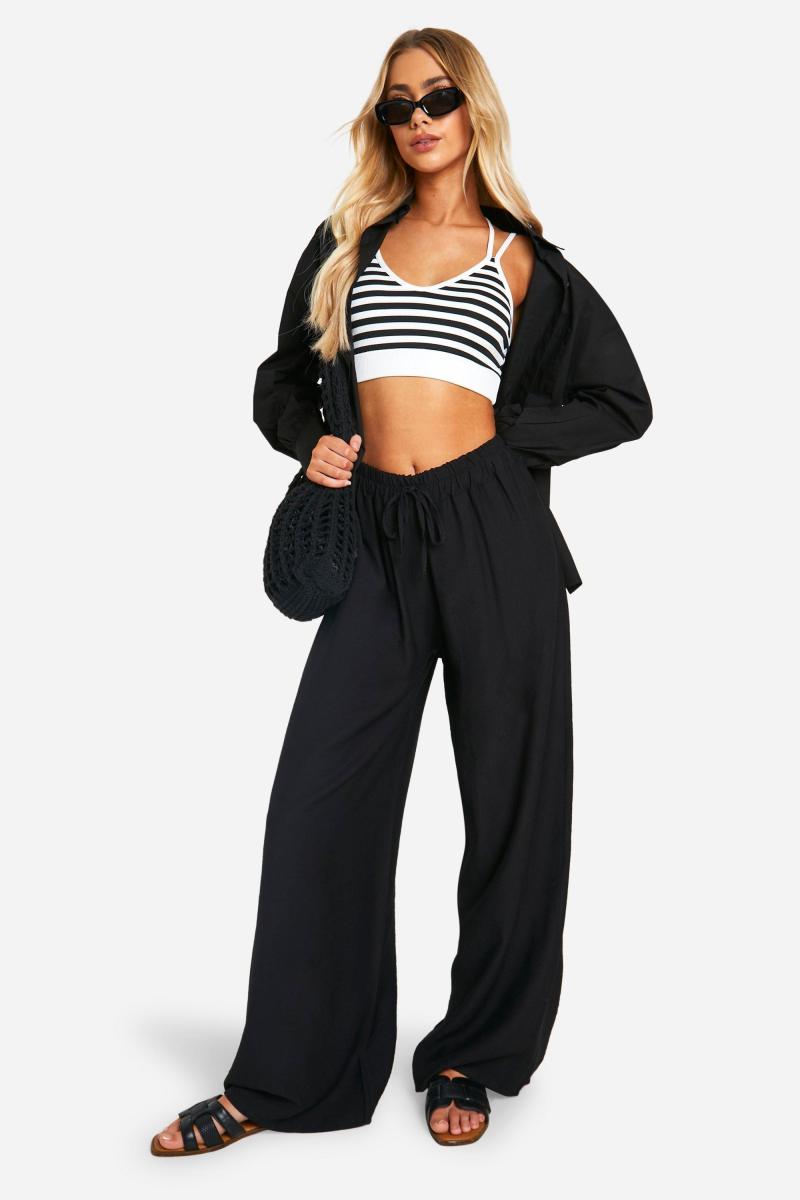 Плавучі брюки зі шнурком на талії