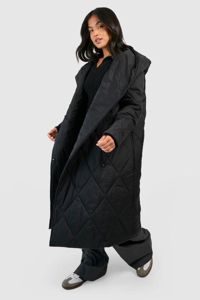 Велика пухова ковдра Petite Diamond Quilt Maxi Hooded