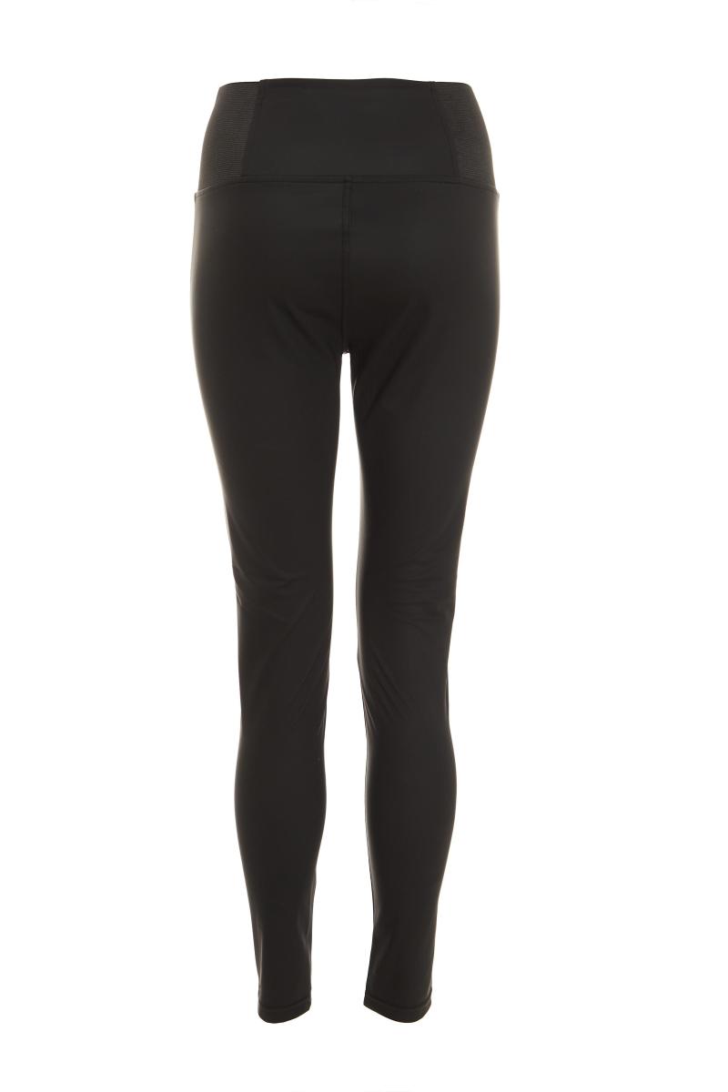 Чорна штучна шкіряна еластична гетри