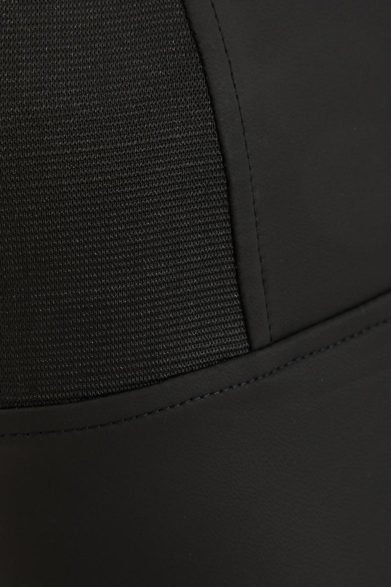 Чорна штучна шкіряна еластична гетри