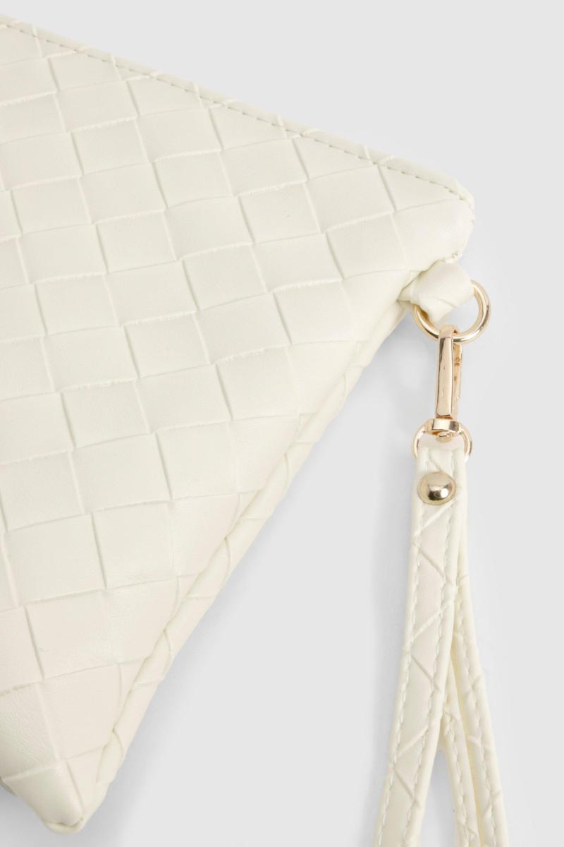 Плетена шкіряна сумка-клатч