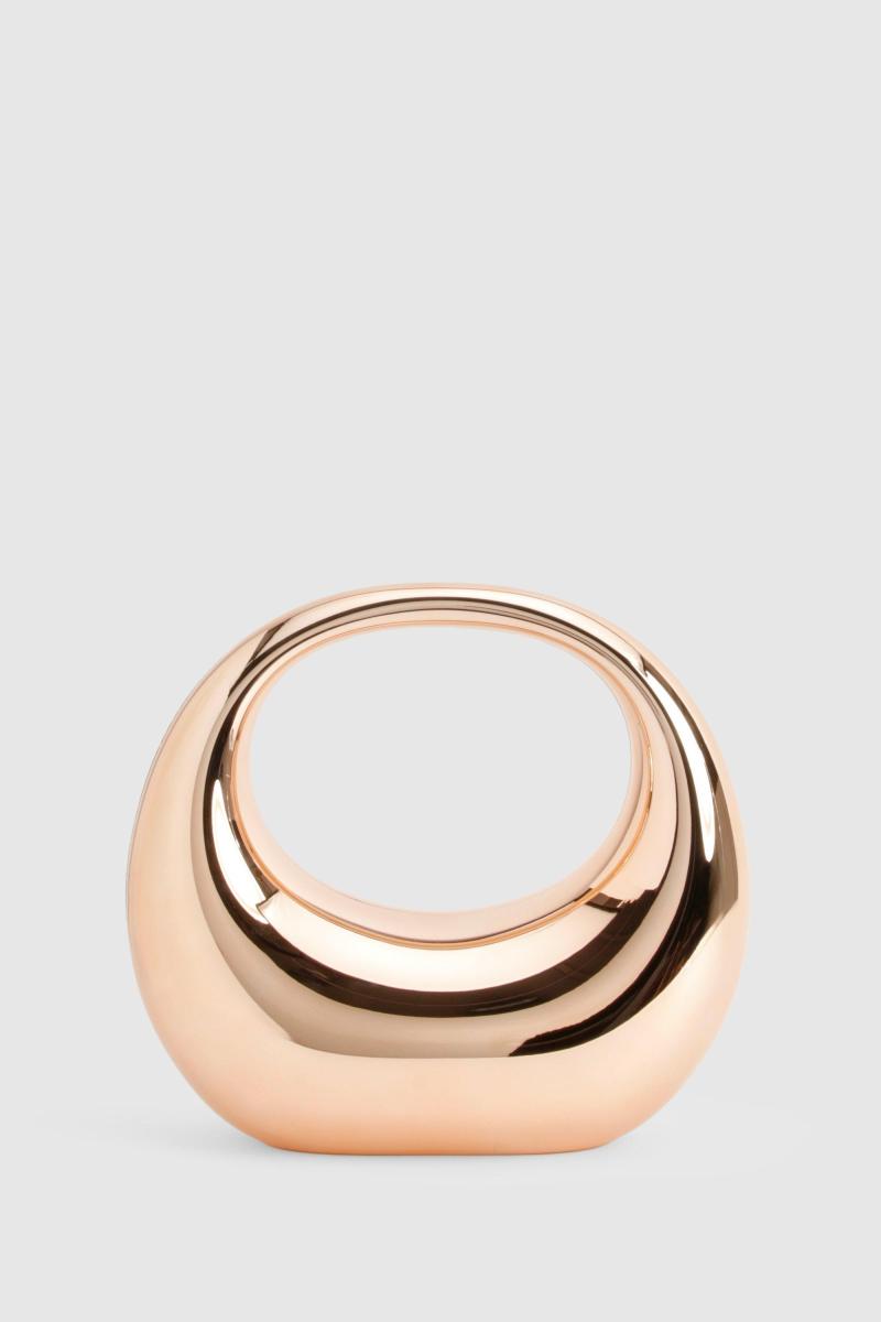 Металева хромована акрилова кругла сумка