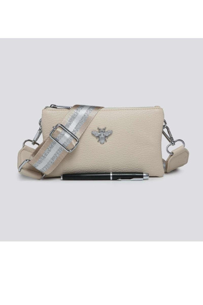 Невелика портмоне сумка Tessa з подвійними відділеннями і широким ременем Невелика портмоне сумка Tessa з подвійними відділеннями і широким ременем