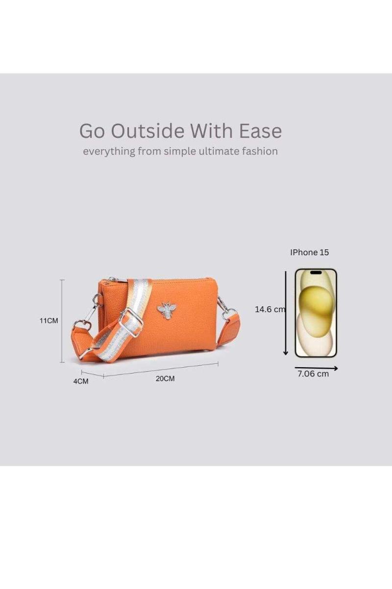 Невелика портмоне сумка Tessa з подвійними відділеннями і широким ременем