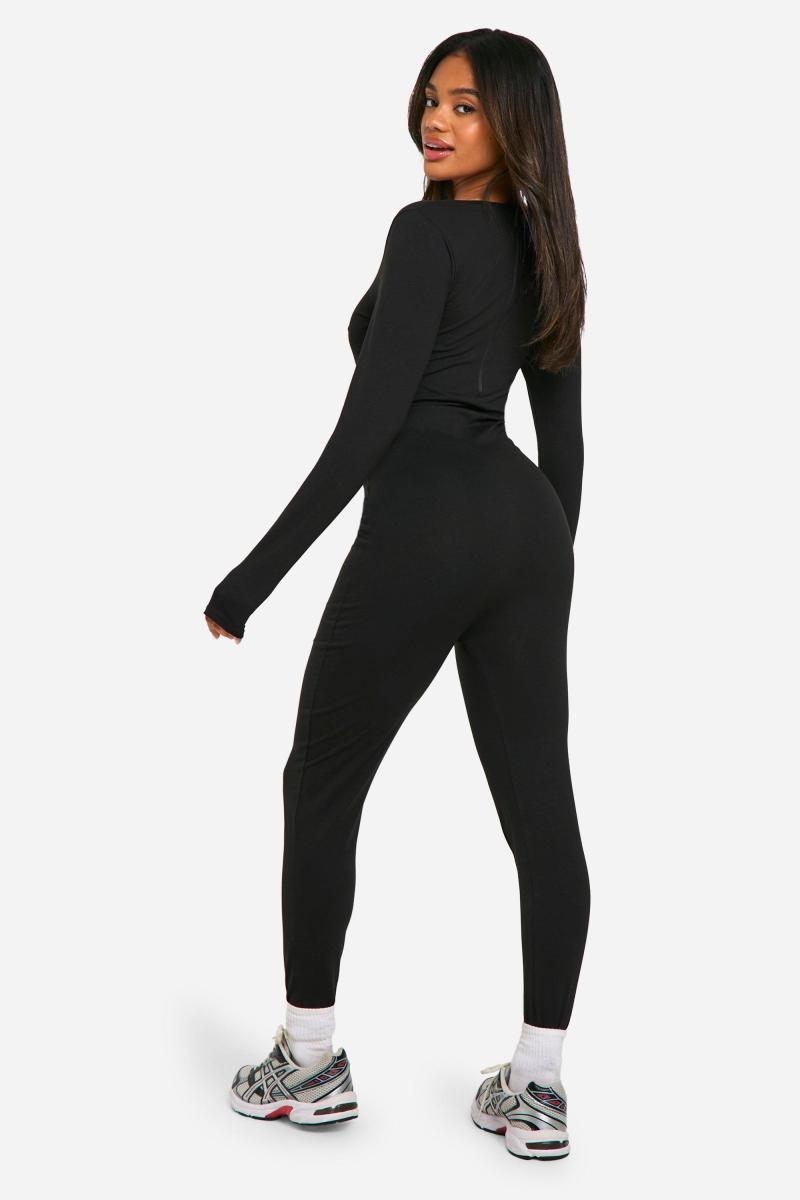 Базовий комбінезон з довгим рукавом і круглим вирізом