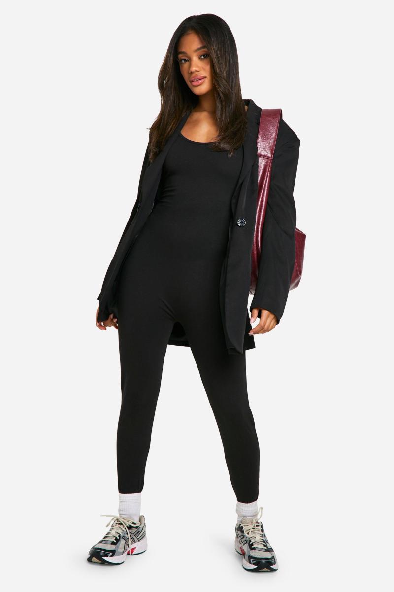 Базовий комбінезон з довгим рукавом і круглим вирізом