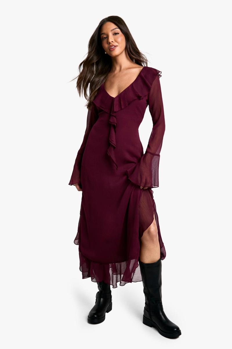 Сукня Midaxi з шифону і рюшами