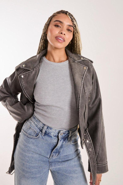 Кам’яна прува байкерська куртка