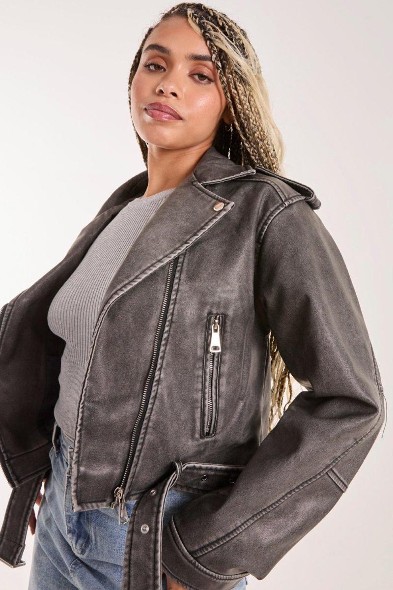 Кам’яна прува байкерська куртка