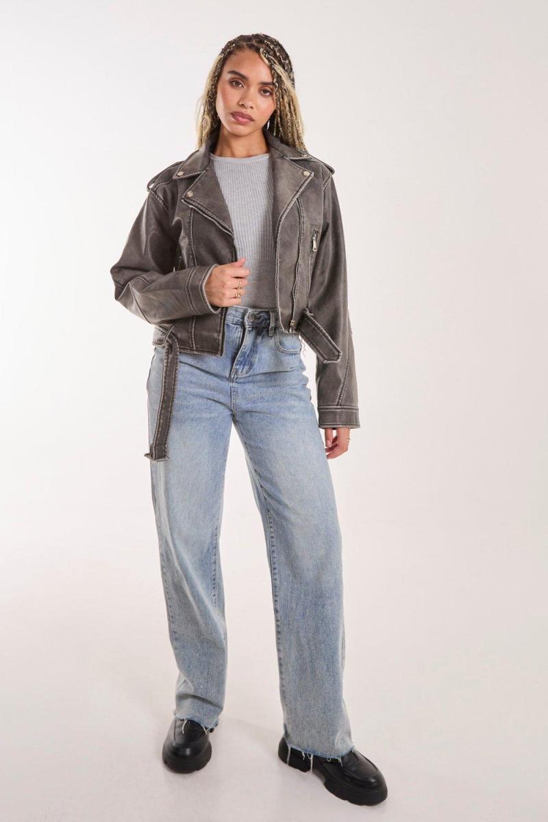 Кам’яна прува байкерська куртка