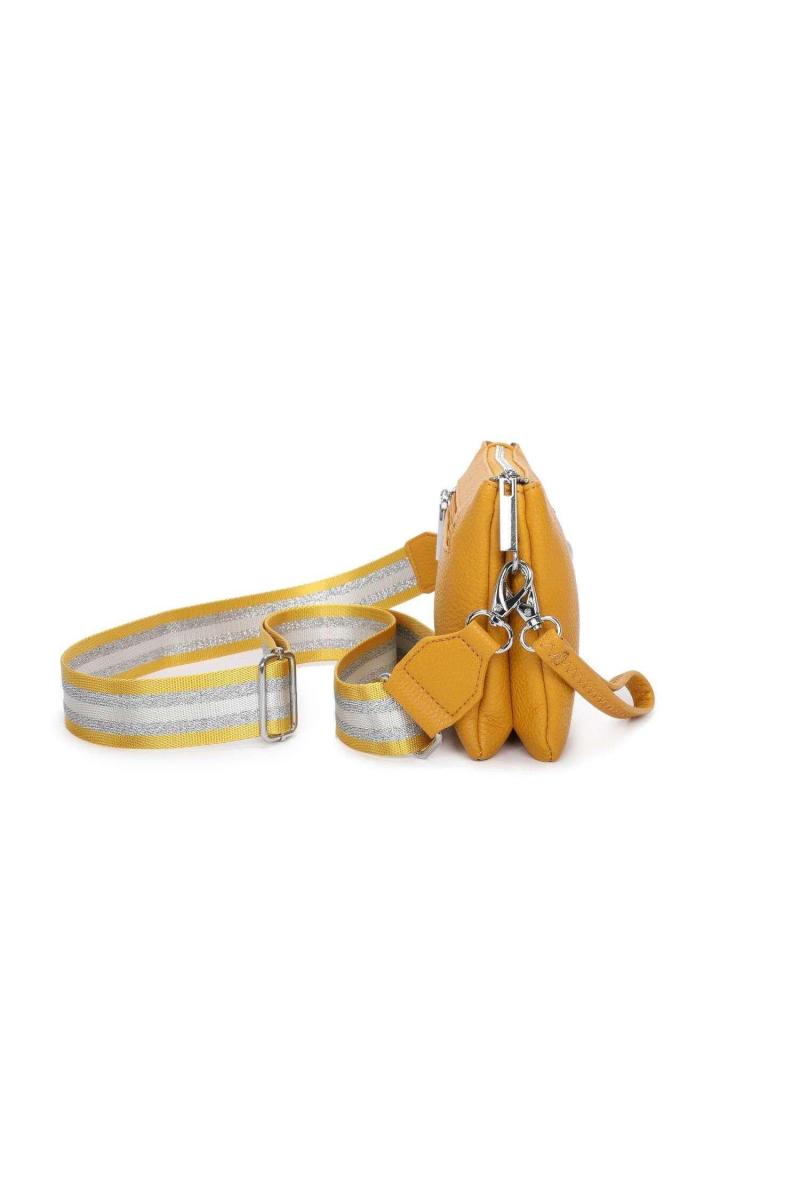 Подвійний нашанок Маленький Бджолиний детальний гаманець Crossbody Bag з полотняним ремінцем