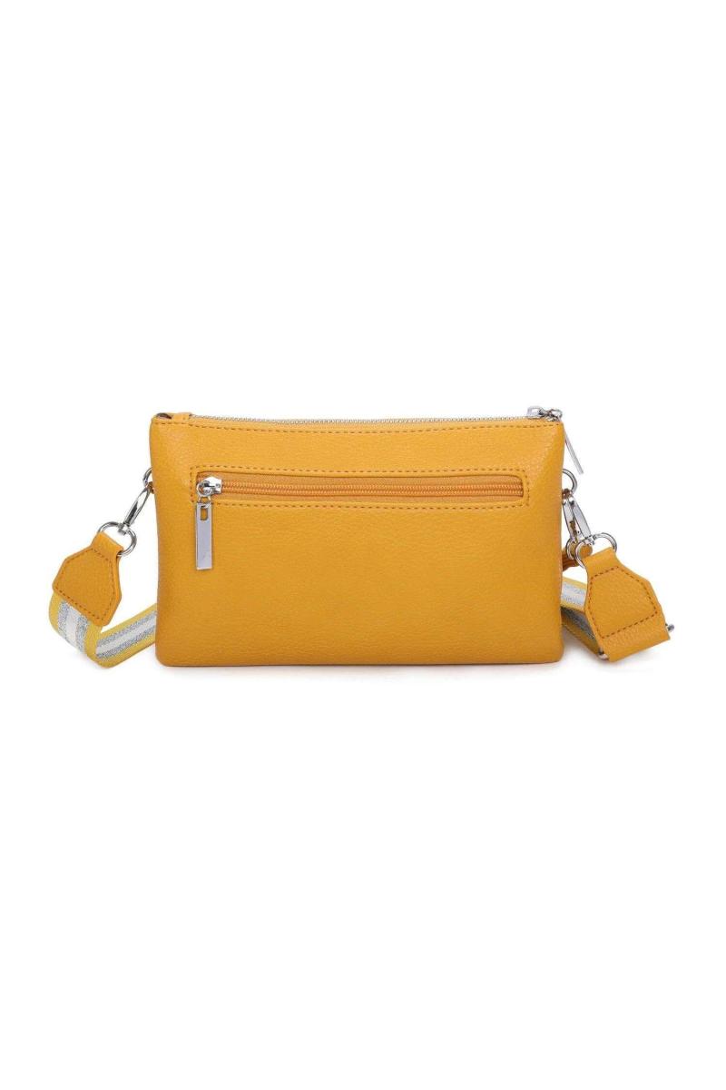 Подвійний нашанок Маленький Бджолиний детальний гаманець Crossbody Bag з полотняним ремінцем