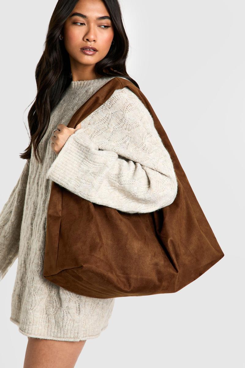 Сумка через плече зі штучної замші