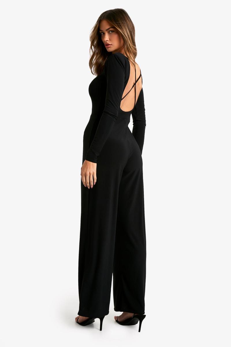 Комбінезон із широкими штанинами на плечах і ремінцями