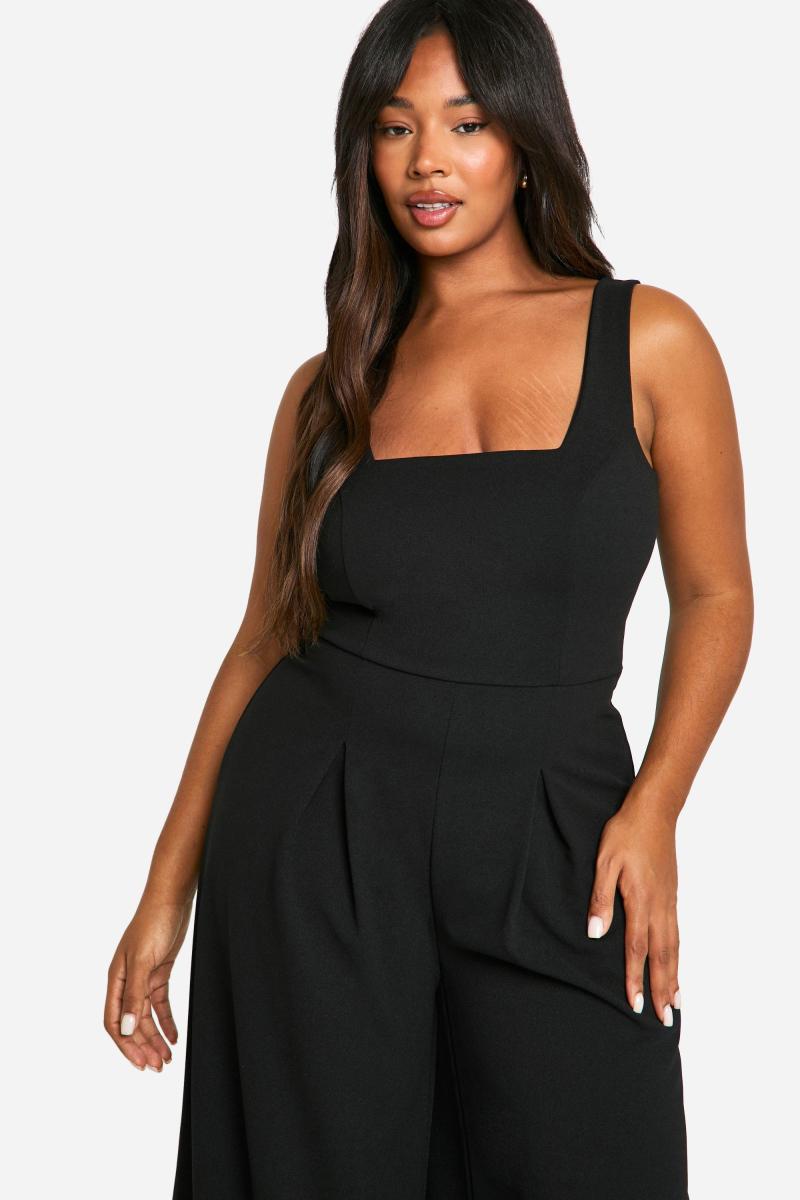 Широкий комбінезон зі плісированими швами та ліфом