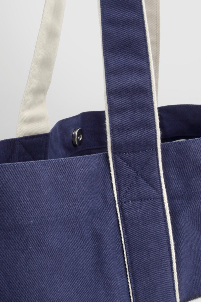 Полотняна сумка з контрастними деталями