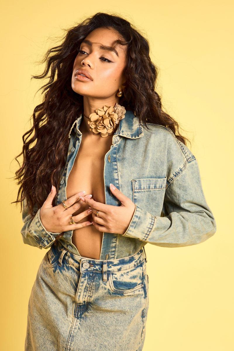 Вінтажна джинсова сорочка великого розміру